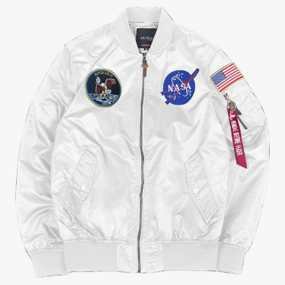 White NASA Bomber Jacket